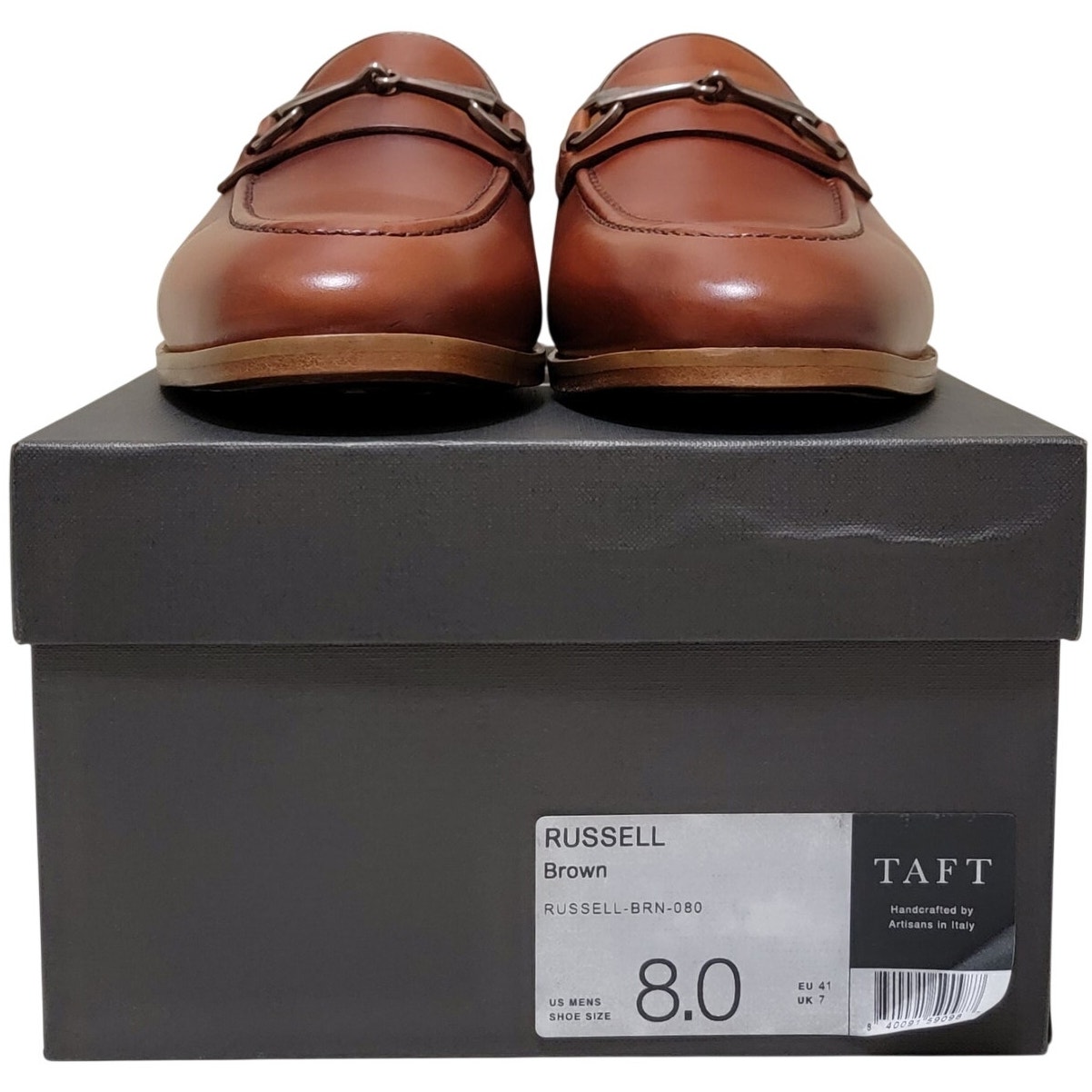 Taft Men Russell Slip On Horse Bit Loafers Size Us 8d Brown Full Grain Leather — image 6 of 6